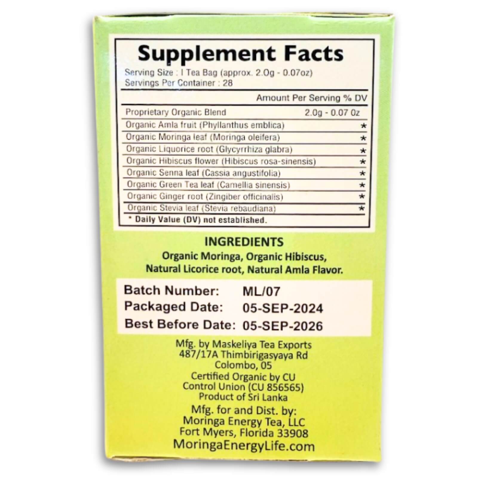 Moringa Energy Life – Engroshandel Sundheds-/detox-te – Moringa Anti-Aging te, 28 teposer1