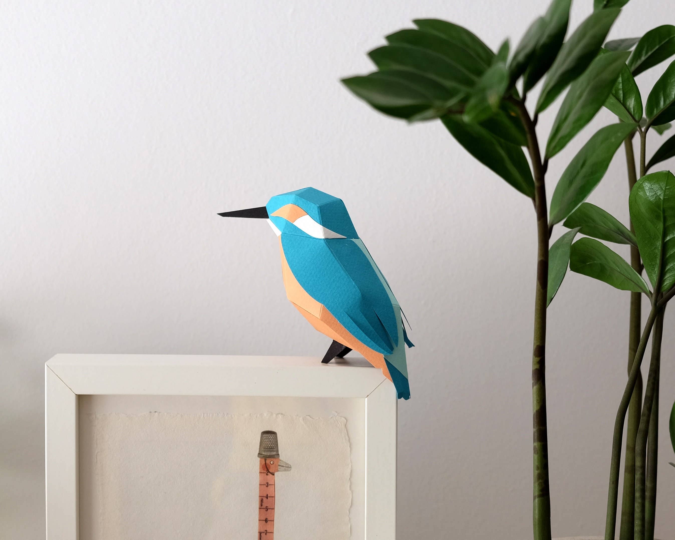 PLEGO - Vente Kit de bricolage - ALCEDO ATTHIS - oiseau en papier1