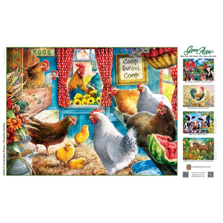 Masterpieces Puzzles - Wholesale Puzzle - Adult - Green Acres - Cluckington Palace 300 Piece EZ Grip Puzzle3