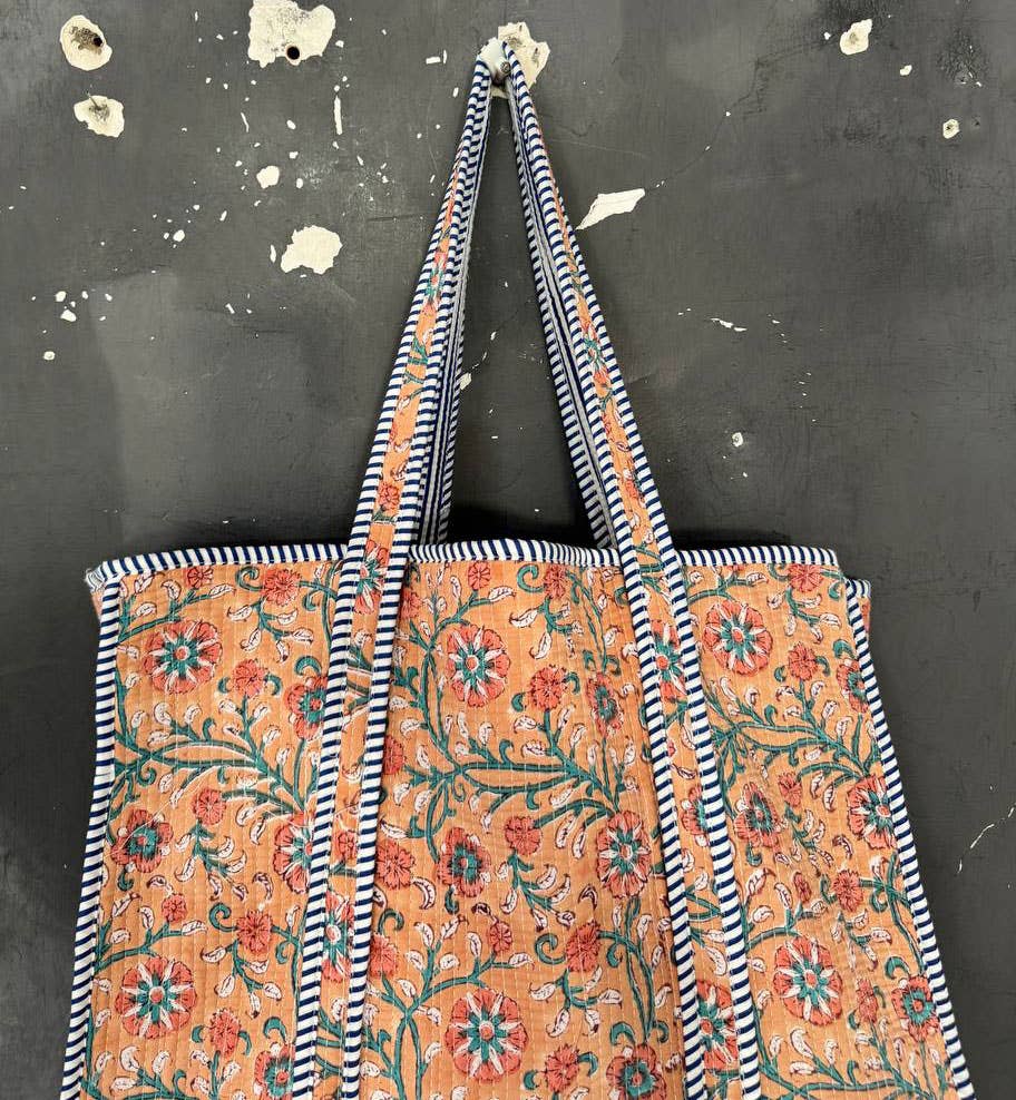 GYPSY STUDIO - Wholesale Shoulder Bag - Women's - Shoulder Bag Block Print Large Market Bag Quilted Cotton Bag4