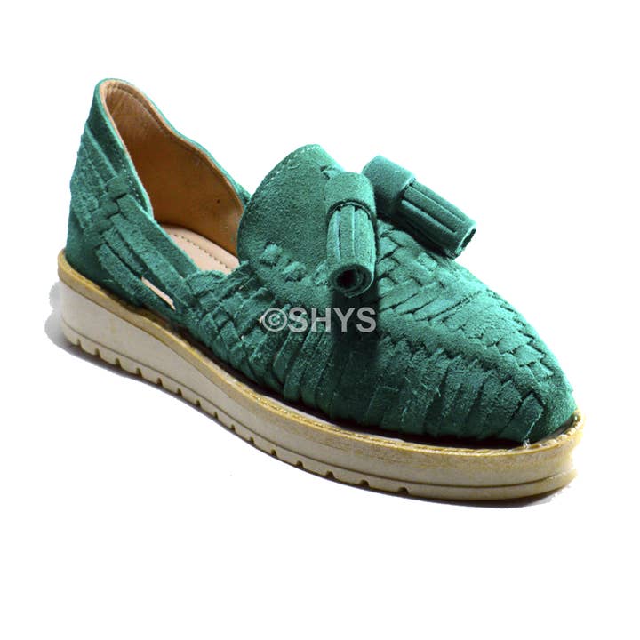 Leather Mexican Sandals for Woman Mint Dds-036-3 for wholesale by SHYS