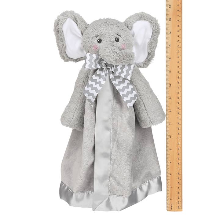 Bearington Collection - Wholesale Security/Cuddle Blanket - Baby - Lil' Spout Gray Elephant Snuggler2