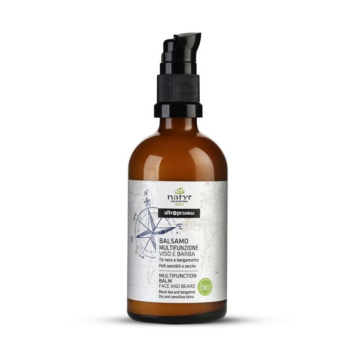 Multifunktionell Balsam-Ansikte&Skägg-SvartTe&Bergamott-Org.-100ml för wholesale av Altromercato
