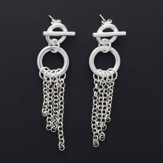 Nr. 173 - MINI-REIFEN-KETTEN-OHRRINGE für den Großhandel von SECRET DE CUIR