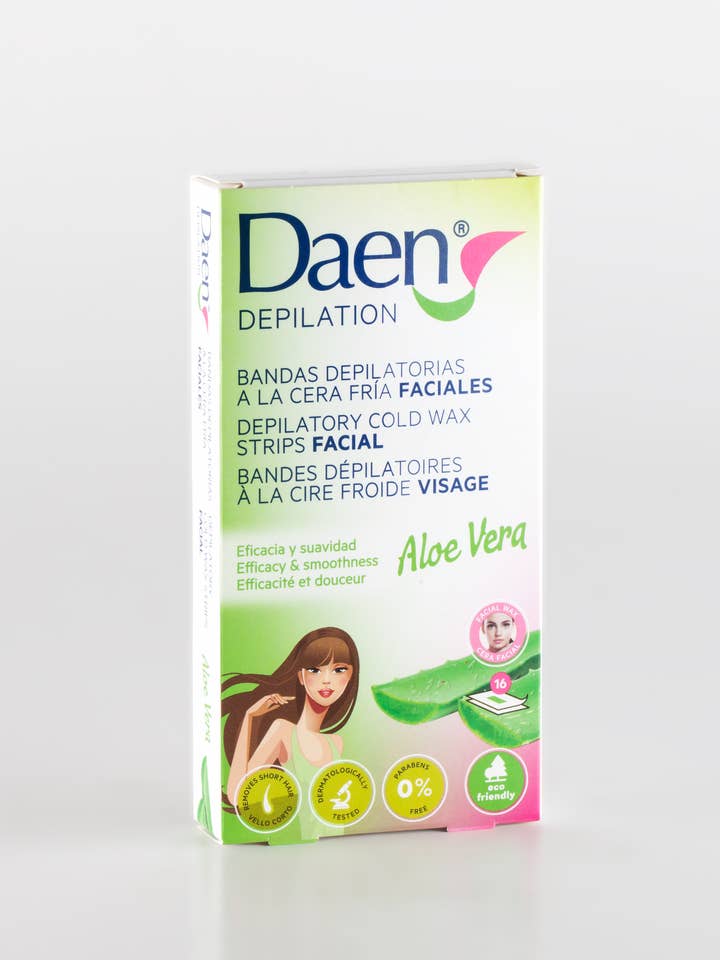 Daen - Bandes dépilatoires pour le visage à l'aloe vera pour la vente par Laboratorios Ibercosmetic SL (DAEN)