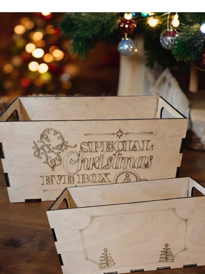 Caisse en bois de Noël / Boîte (petite) pour la vente par Heart n Sol