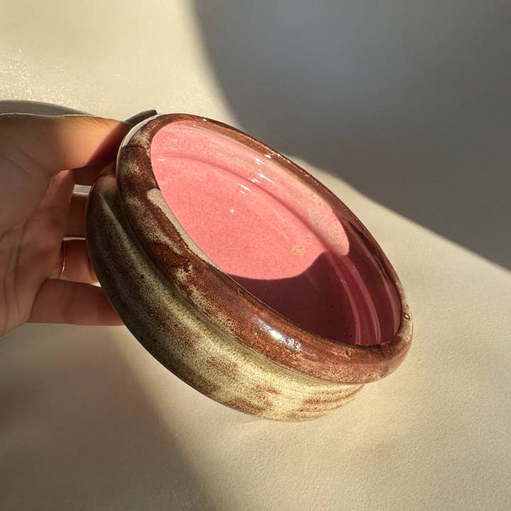 Holydirtstudio.com - Wholesale Decorative plate/dish/bowl - Dreamy Pink Bubble Plate, Artisan Hand-Built Ceramic Cloud Donut Plate0