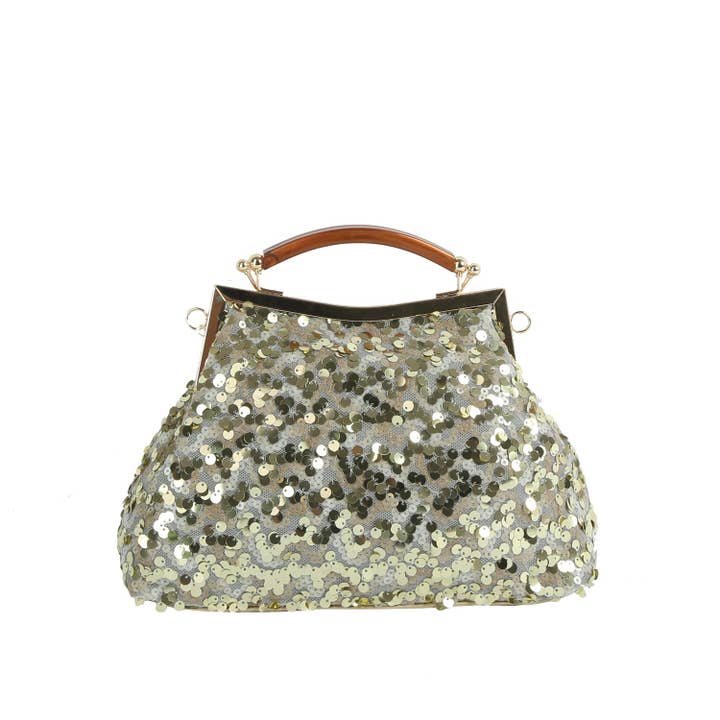 Handbag Factory Corp - Wholesale Shoulder Bag - Women's - Sequin Frame Handle Shoulder Bag1