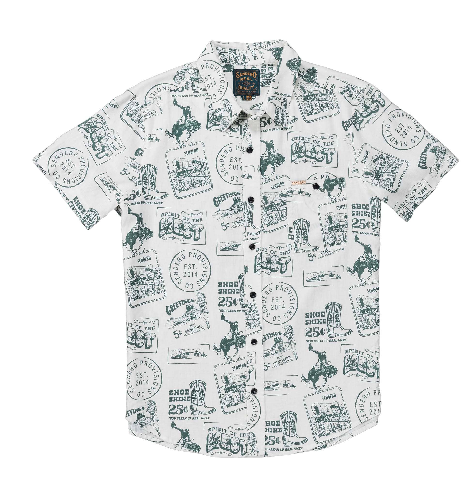 Wholesale City Slicker Button Up Short Sleeve - Postcard for your store -  Faire