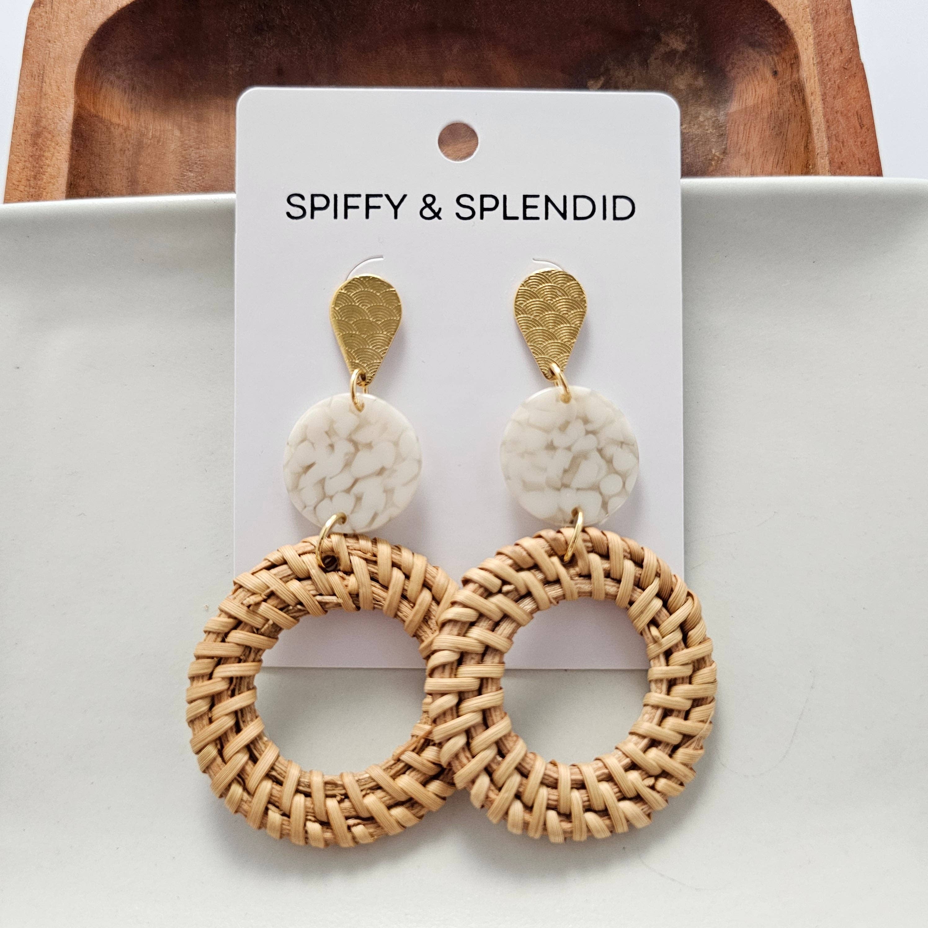 Spiffy & Splendid - Wholesale Dangle Earrings - Lana Earrings - Dark Rattan // Resort, Jewelry13