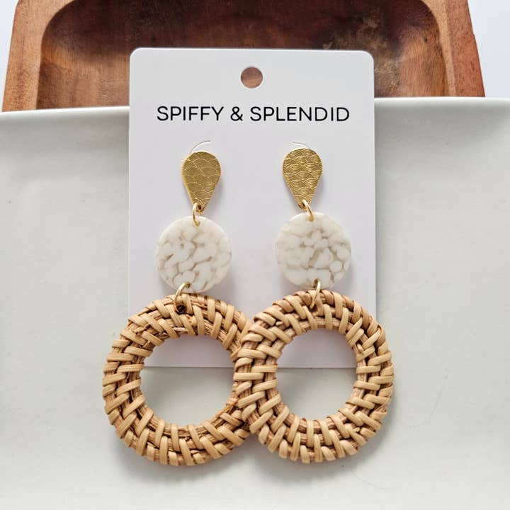 Spiffy & Splendid - Wholesale Dangle Earrings - Lana Earrings - Dark Rattan // Resort, Jewelry13