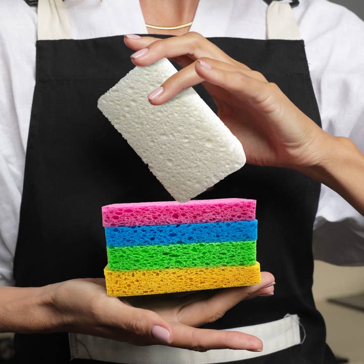 AIRNEX - Wholesale Cleaning Sponge - Compostable Kitchen Sponge - 6 Pack Eco Pop Up Sponges5