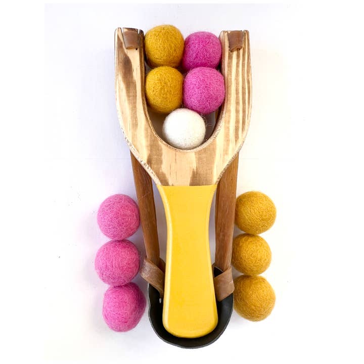 Little Lark - Wholesale Slingshot - Kids - Pop Color Wooden Slingshots w/ Glitter Ball6