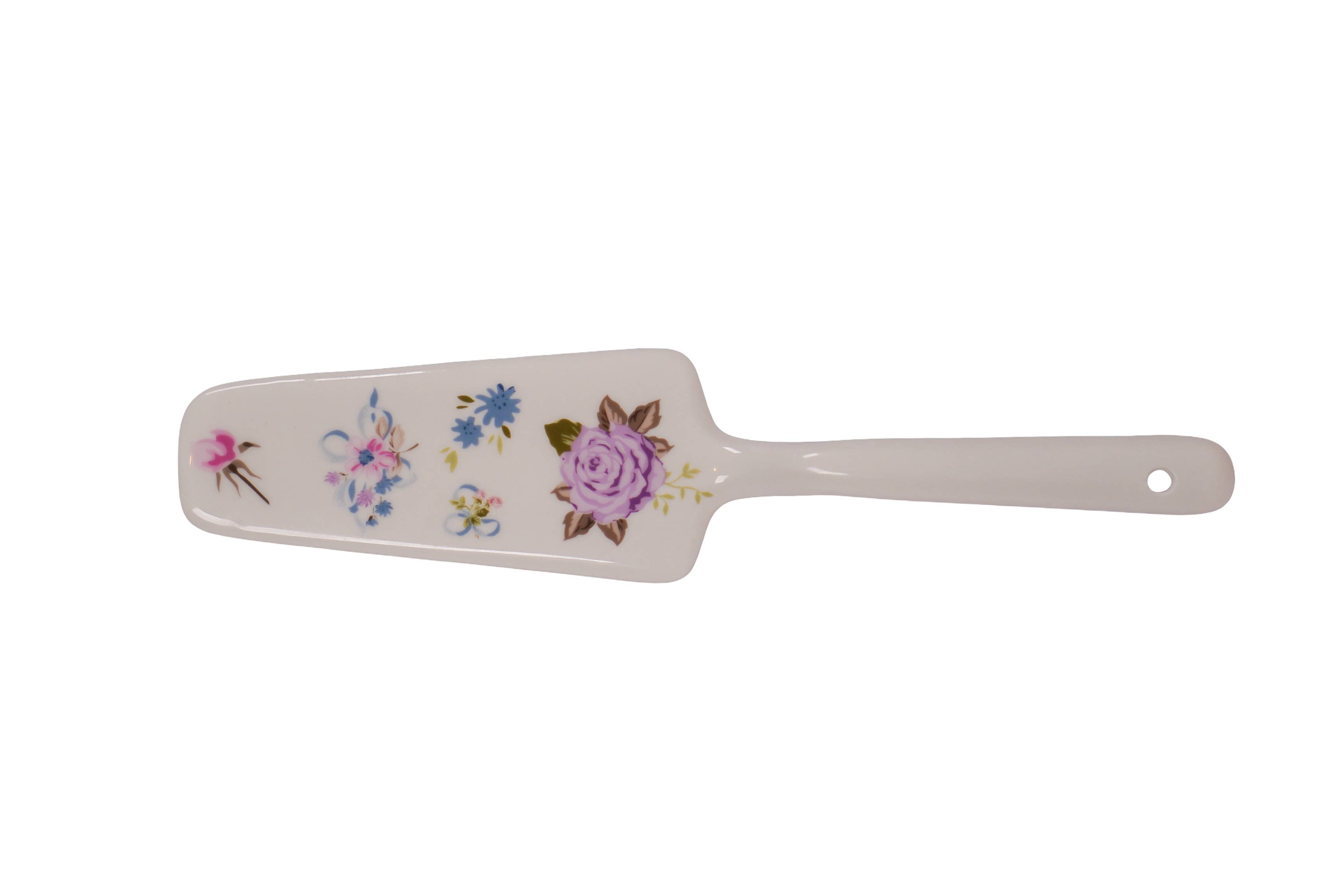 Isabelle Rose – wholesale Serving utensil – Porcelain cake server Flora 23 cm Isabelle Rose2