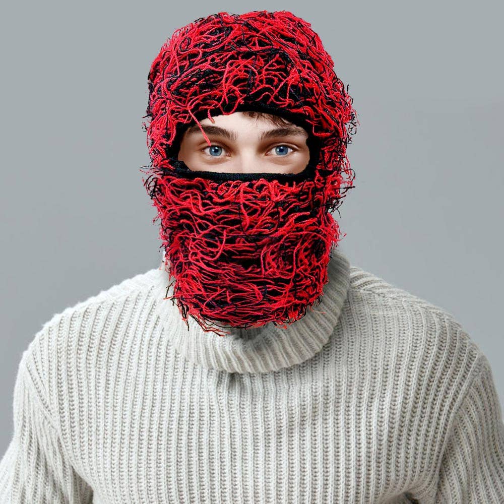 Sensibling Corp. - Wholesale Balaclava - Unisex - Distressed Fuzzy Winter Balaclava Mask Hat
2