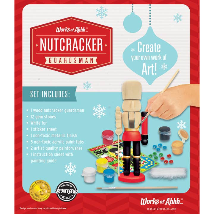 Masterpieces Puzzles - Wholesale DIY Craft Kit - Kids - Nutcracker Guard Wood Paint Set