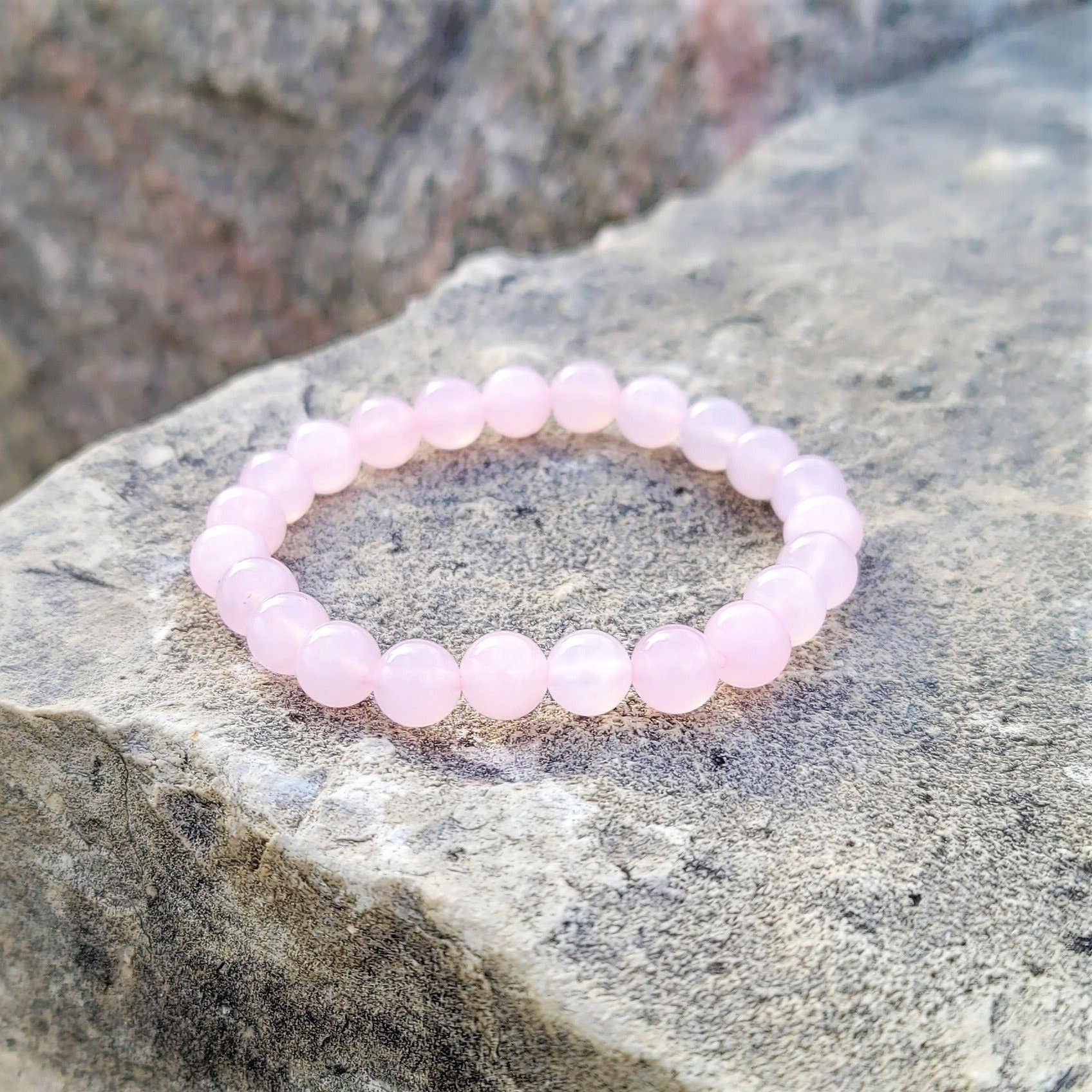 Most Radiant Beads LLC - Wholesale Beaded Bracelet - Rose Quartz Stacker Bracelet