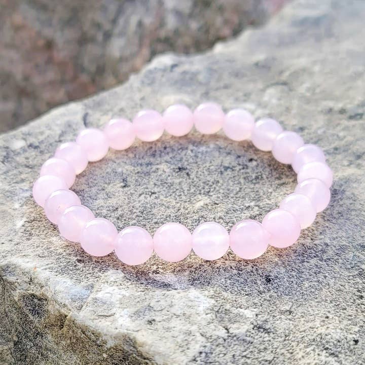 Most Radiant Beads LLC - Wholesale Beaded Bracelet - Rose Quartz Stacker Bracelet0