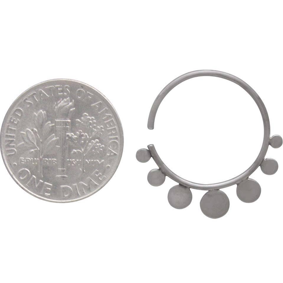 Nina Designs - Wholesale Hoop Earrings - Sterling Silver Hoop Earrings with Flat Circles 21x20mm2