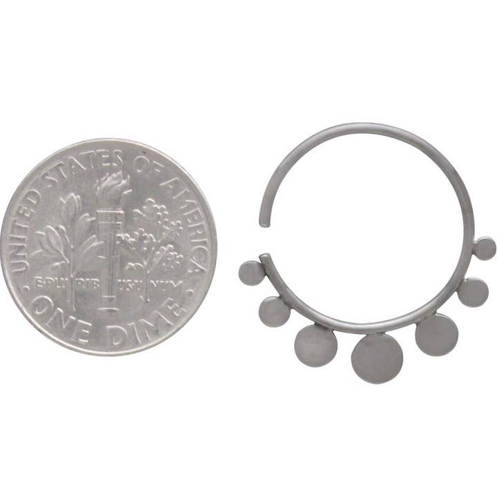 Nina Designs - Wholesale Hoop Earrings - Sterling Silver Hoop Earrings with Flat Circles 21x20mm2