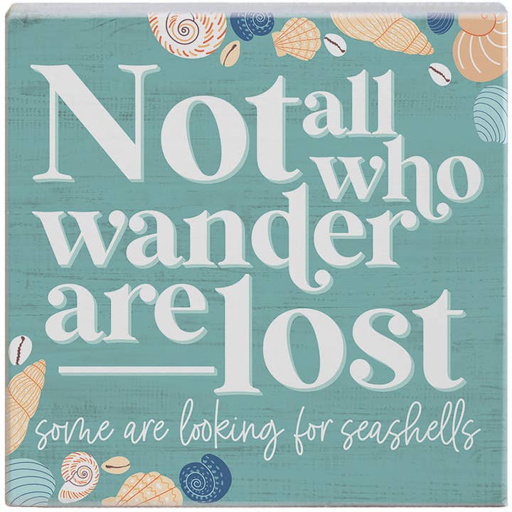 Wander Lost Seashells - Small Talk Square for wholesale by Sincere Surroundings