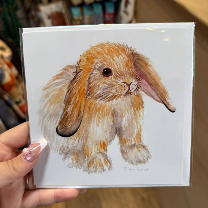 Bunny Greetings Card for wholesale by Emmy Turner Illustration