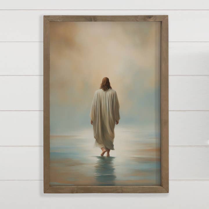 Hangout Home – Engroshandel Kunsttryk – Jesus Kristus går på vandet - Jesus lærredskunst - indrammet
