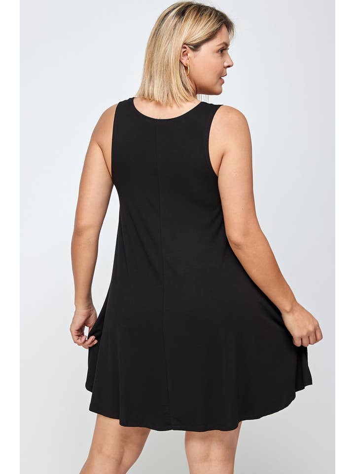 Haute Fox Plus Size & Contemporary – wholesale Tunic – Women’s – Plus Size Solid Tank Swing Tunic - PL12908-2DT
