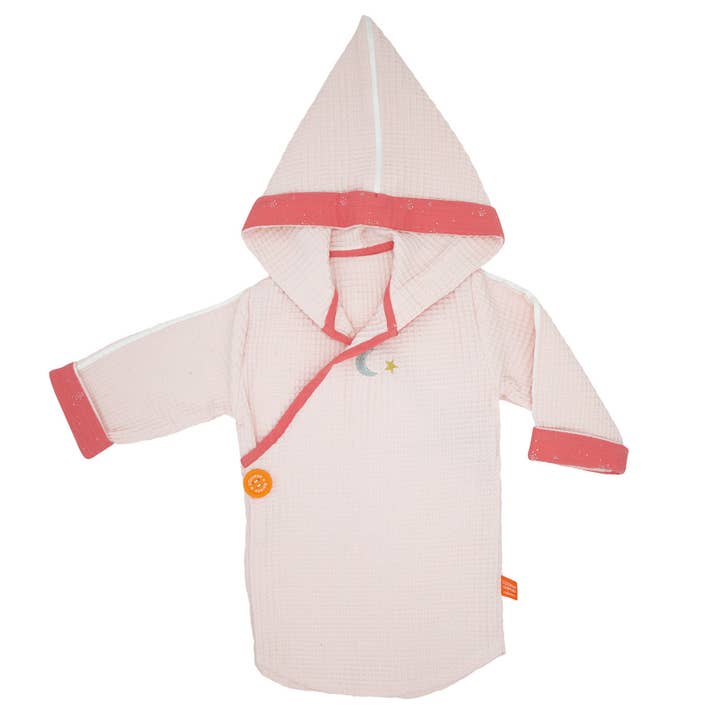 Kimono Children's Bathrobe - Light Pink for wholesale by L'Oiseau Bateau