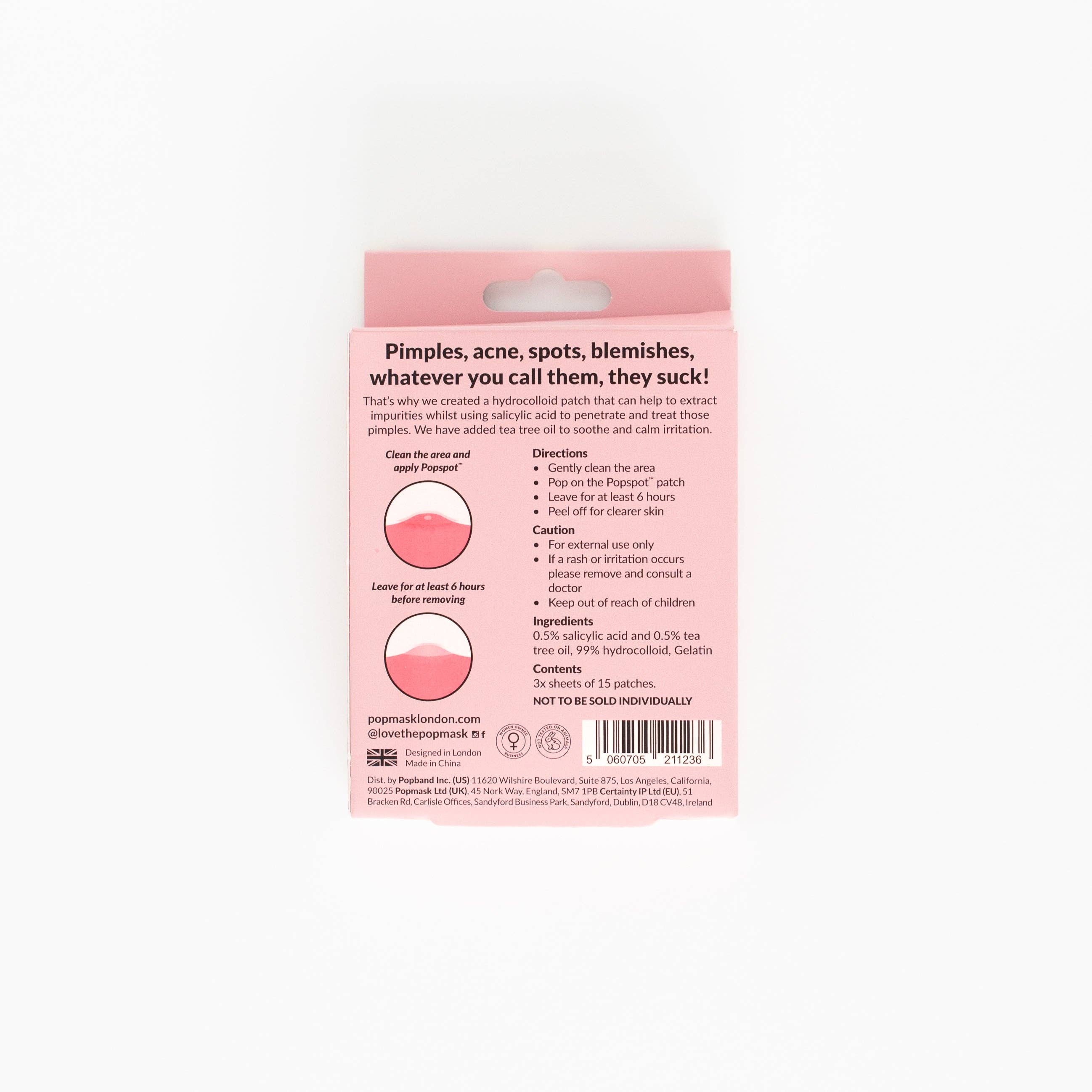 Popmask London – wholesale Acne/hydrocolloid patch – Big Hug Breakout Pimple Patches3