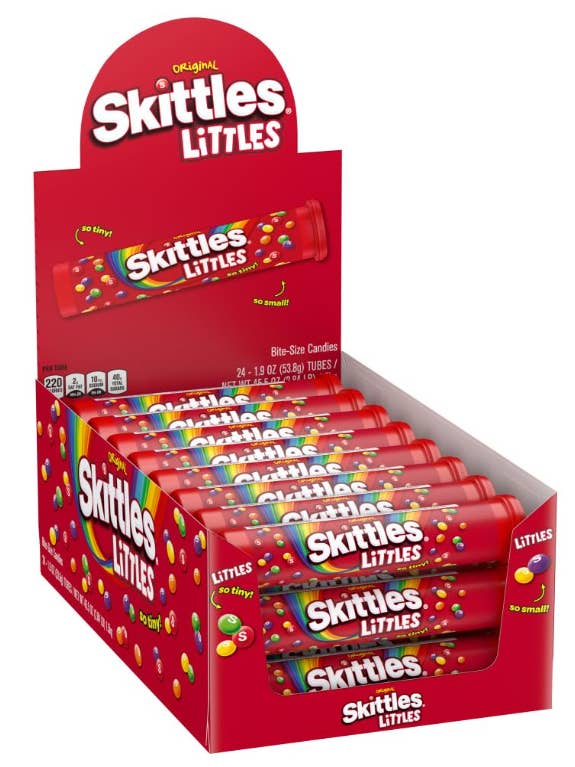 (S4-03) Skittles Littles-Mega Tube 1,9oz x24 Einheiten für den Großhandel von iSweet.ca