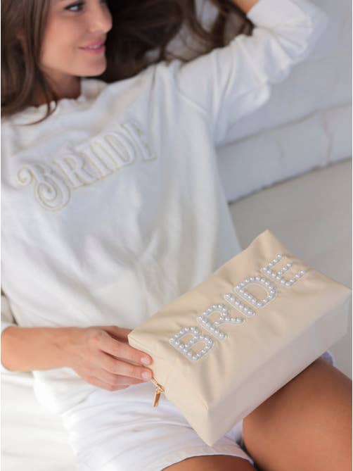 Shiraleah - Wholesale Graphic Sweatshirt - Women's - "BRIDE" SWEATSHIRT, IVORY