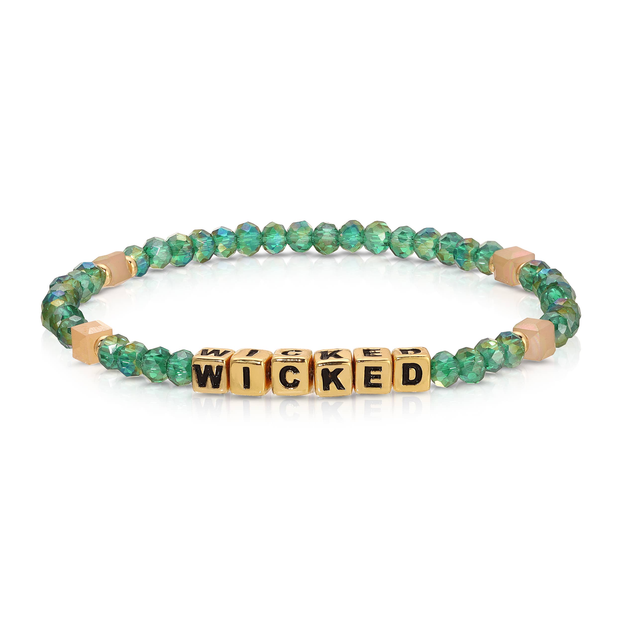 My Fun Colors - Wholesale Beaded Bracelet - Colorful Words | Crystal Bead Stretch Bracelet | WICKED0
