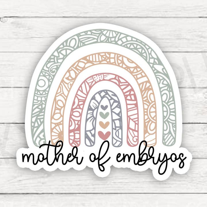 Adhesivo bohemio con mandala arcoíris de madre de embriones | Adhesivo mate | Adhesivo resistente a la intemperie | Para tu portátil, botella de agua y más para venta al por mayor de Sticky Pineapple Co