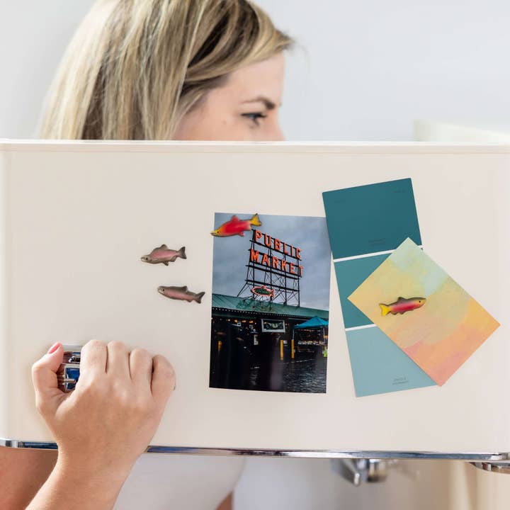 Three by Three Seattle - Wholesale Magnet - salmon magnets1