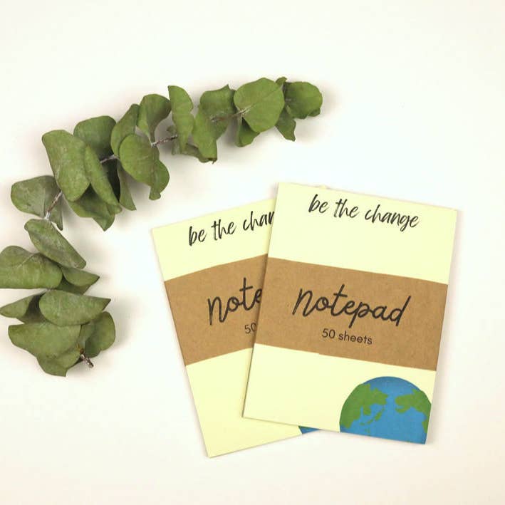 Be The Change Earth Notepad for wholesale by Raspberry Cloud Studio