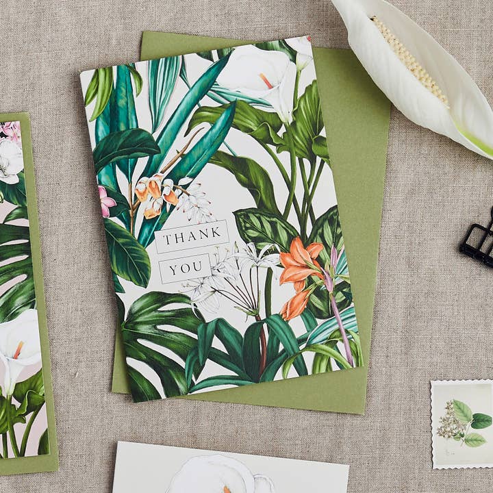 Palm House Tropics - Thank You - Card for wholesale by Catherine Lewis Design