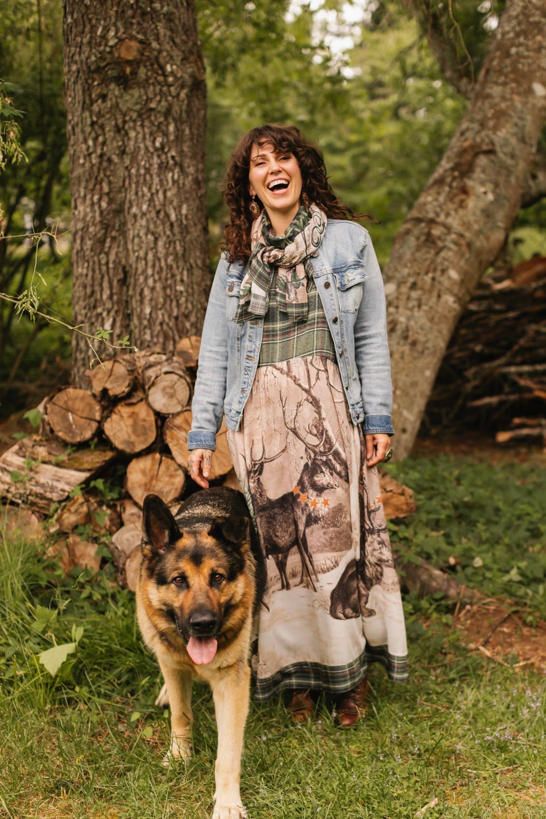 Market of Stars (USA) - Wholesale Dress - Women's - Winter Wish Bohéme Long Maxi Slip Dress w/ Christmas Deer10