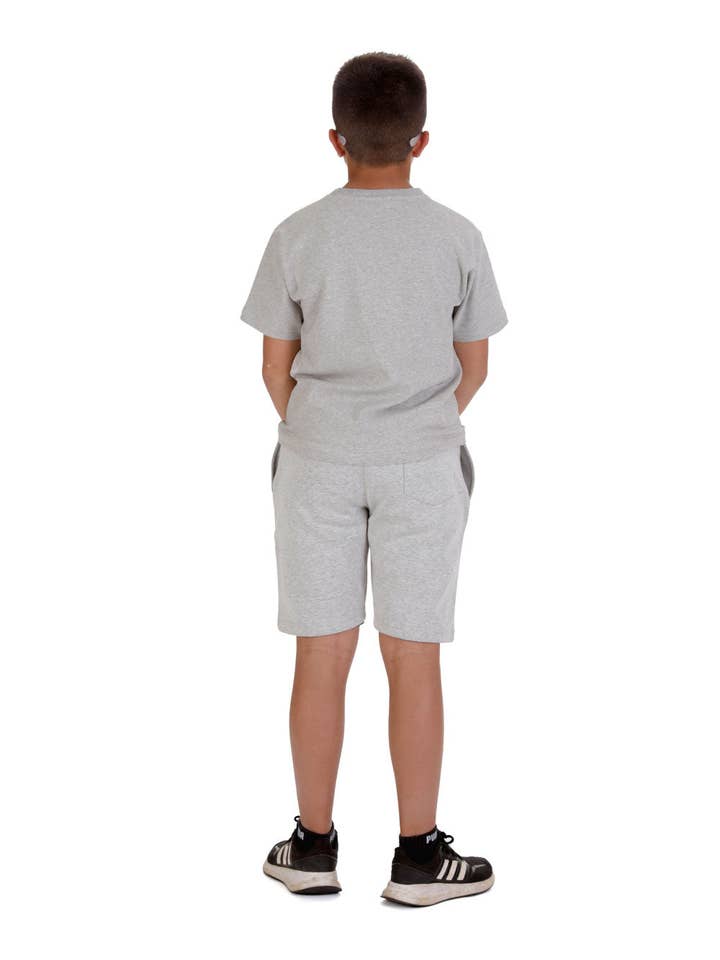 Oxford Grå Kids Oxford Grå T-shirt og shorts sæt for engroshandel på Faire3