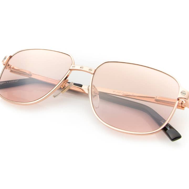 Love Kollektion: Southwest 24kt Roségold (Dusty Rose) für den Großhandel von Vintage Frames Company