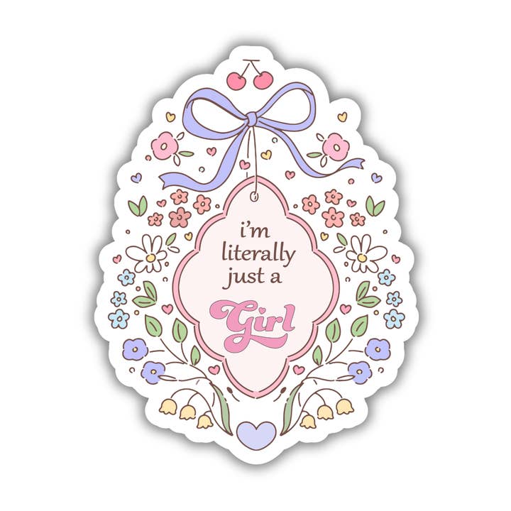 Aufkleber „Ich bin buchstäblich nur ein Mädchen“ für den Großhandel von 256 Craft Co