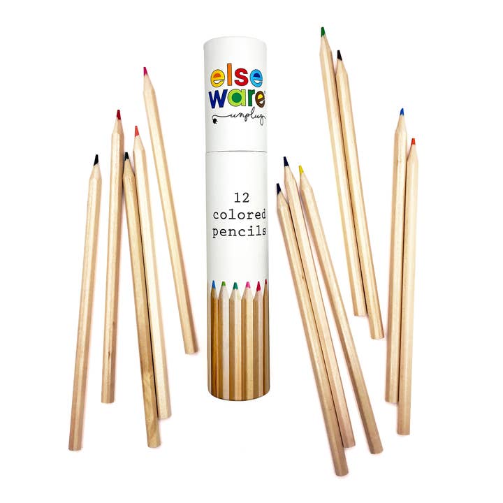 elseware unplug / eco-kids - Wholesale Colored Pencil - Colored Pencils - Tall & Travel Size - 12 Colors