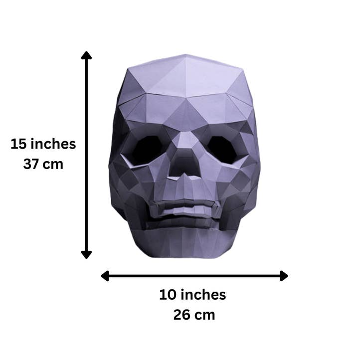 PAPERCRAFT WORLD - Wholesale DIY Craft Kit - Low Poly Skull PaperCraft Origami Model
