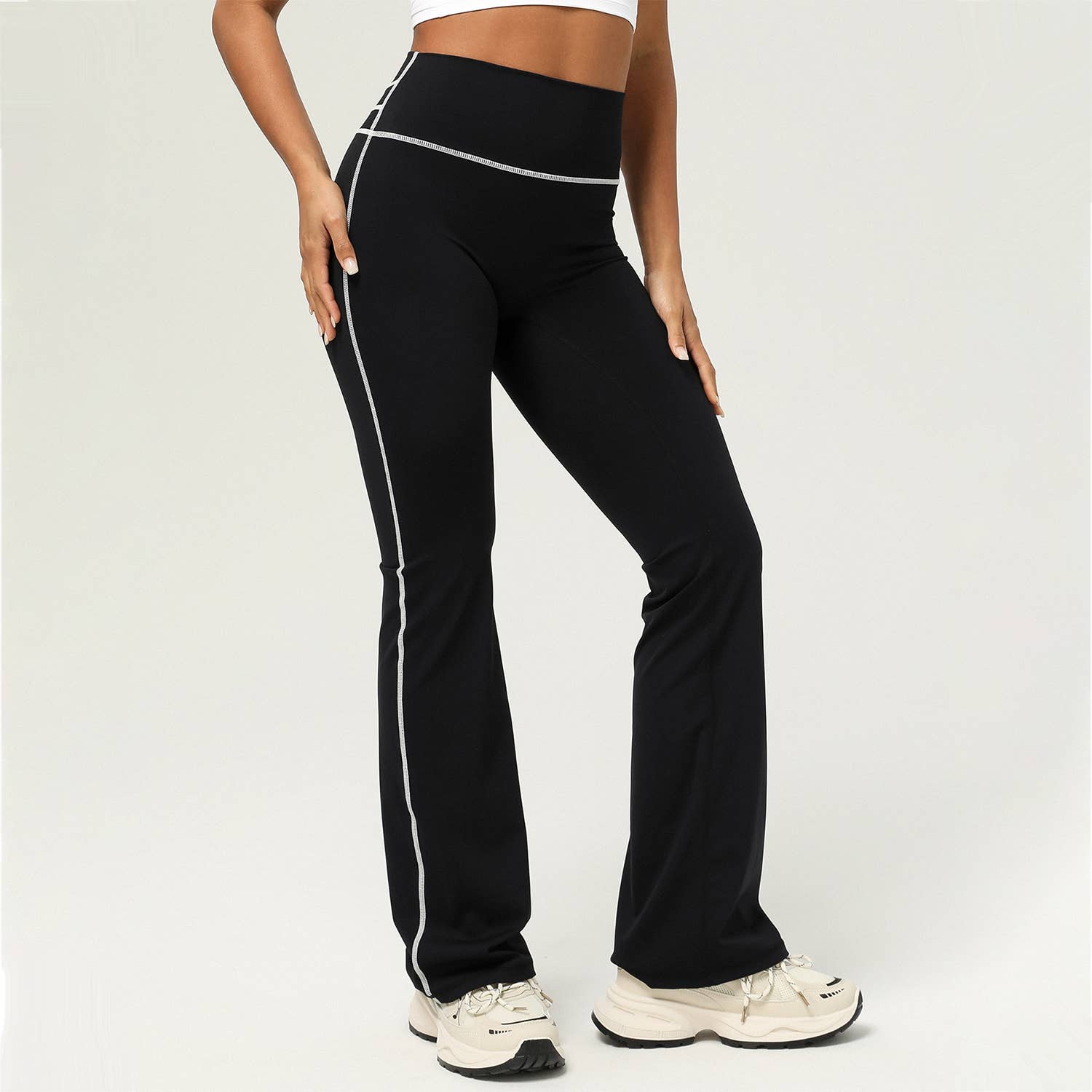 Sodalemon - Wholesale Athletic Pants - Women's - Ladies' Sporty Tight Lift Buttocks Yoga Dance Flare Pants23