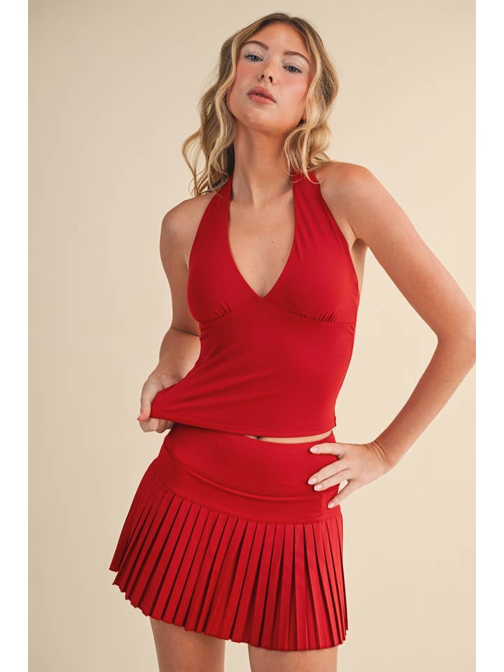 KIMBERLY C - Wholesale Athletic Top - Women's - Plunge Halter Tank12