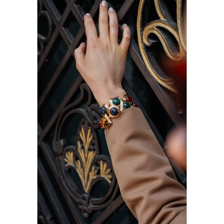 Ninon - Wholesale Link & Chain Necklace - Lykia Lapis Kaplangözü Akik Malahit Bileklik2