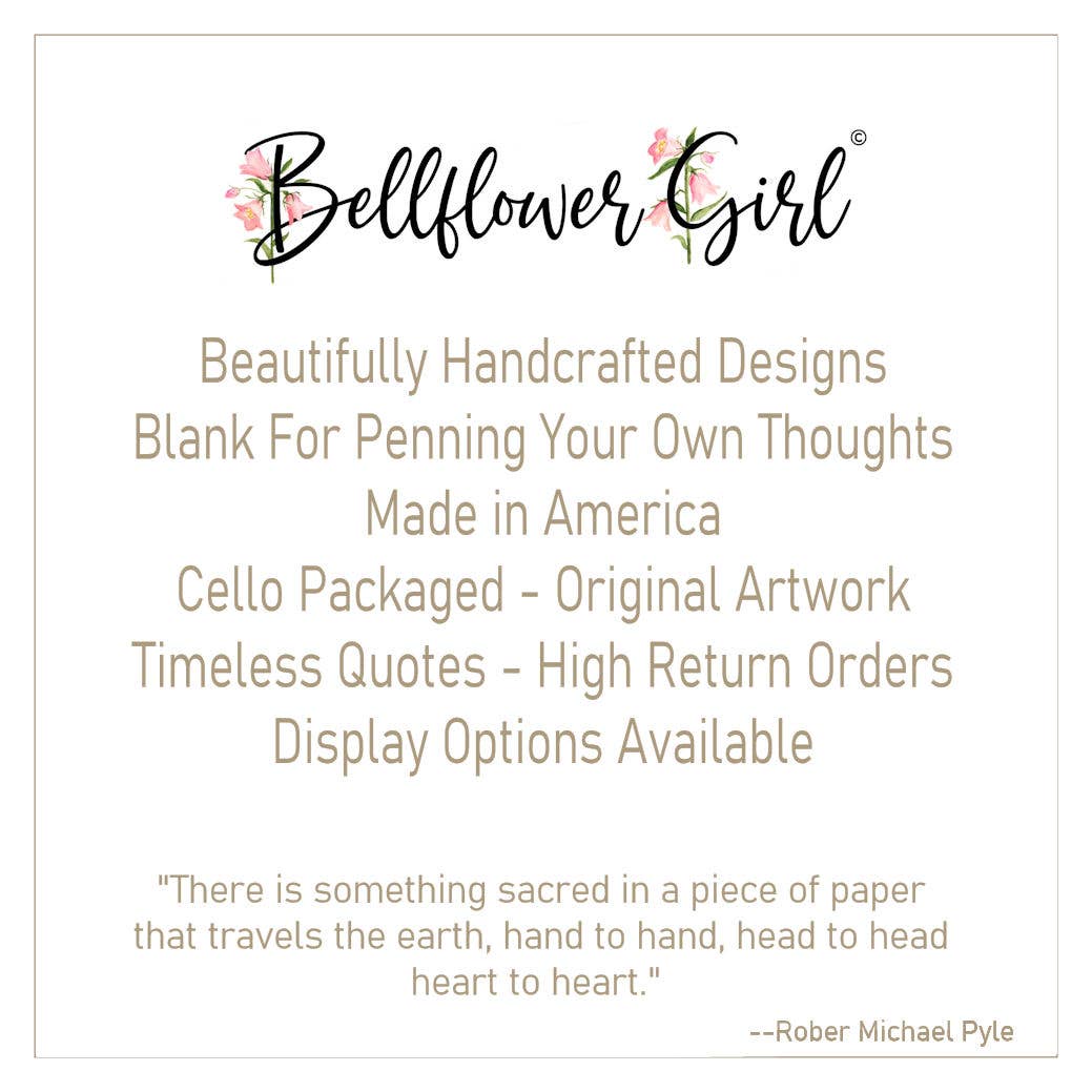 Bellflower Girl - Wholesale Encouragement Card - What a Wonderful Thought - Anne Frank - Encouragement Card7