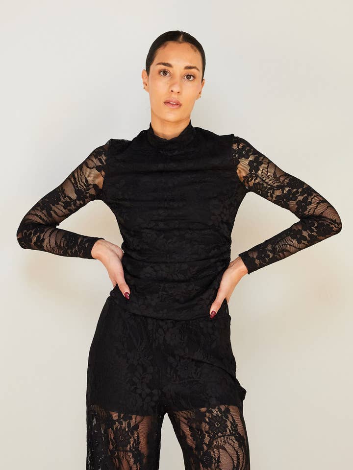 RALF STUDIOS - Wholesale Blouse – Women’s - LORNE TOP ROOK BLACK0