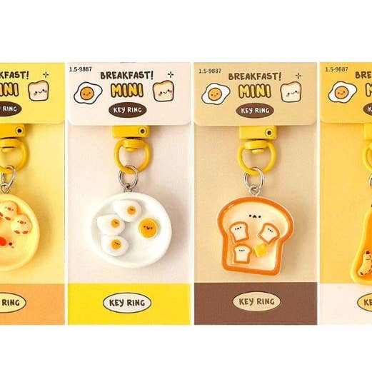 K-Wonderland - Wholesale Keychain - Women's - Breakfast Mini Keyring Key Chain Collection- Open Pack3