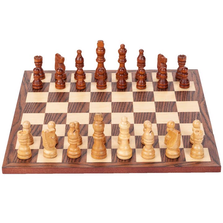 WE Games Classic Staunton Wood Chess Set - 12 in. Board, 2.75 in. King for wholesale by Wood Expressions